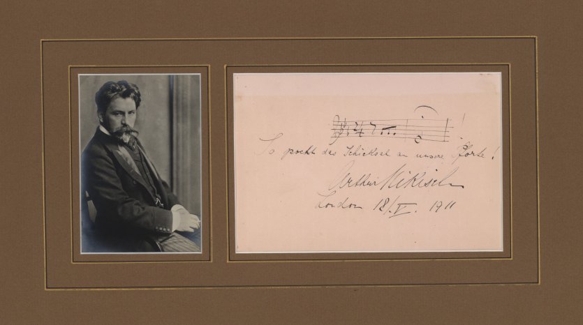 Nikisch, Arthur - Ensemble with Autograph Musical Quotation from