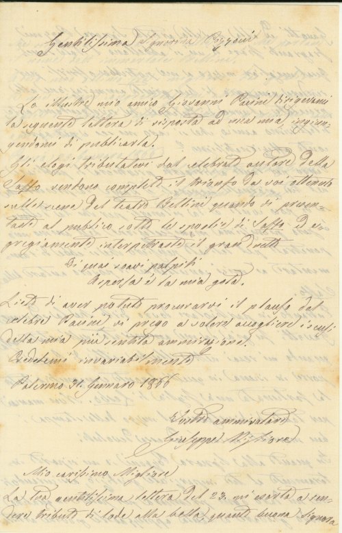 Pacini, Giovanni - Autograph Letter Signed