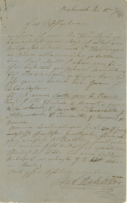 Rubinstein, Anton - Autograph Letter Signed