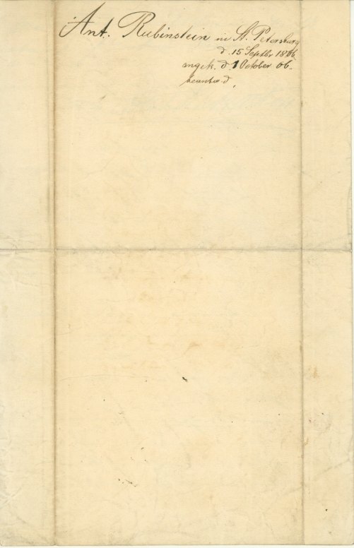 Rubinstein, Anton - Autograph Letter and Proposal Signed