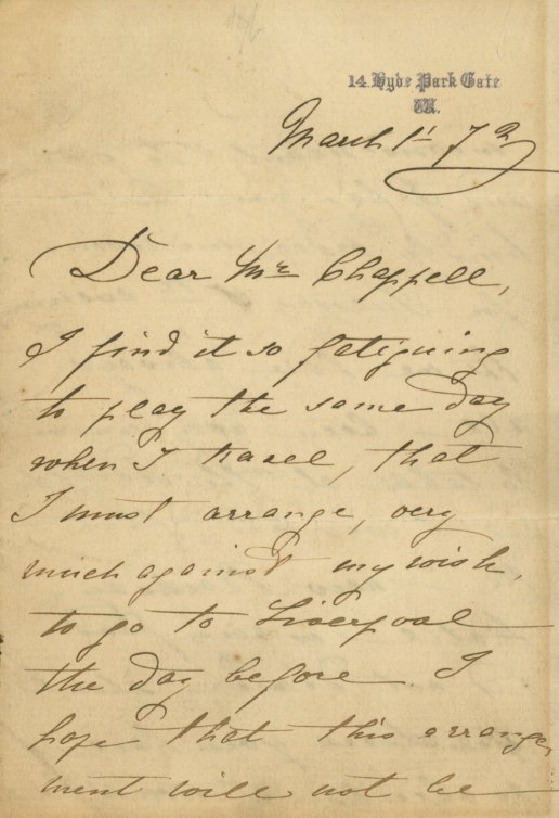 Schumann, Clara - Autograph Letter Signed