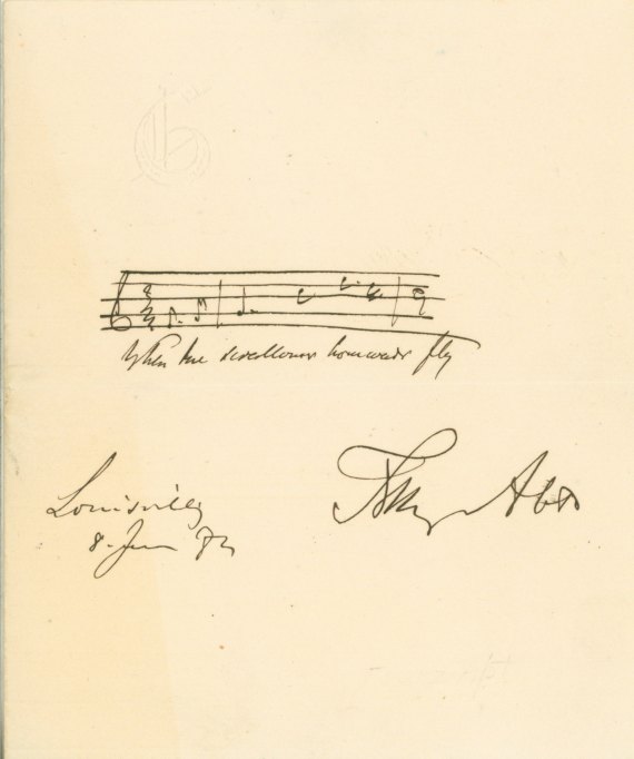 Abt, Franz - Autograph Musical Quotation Signed