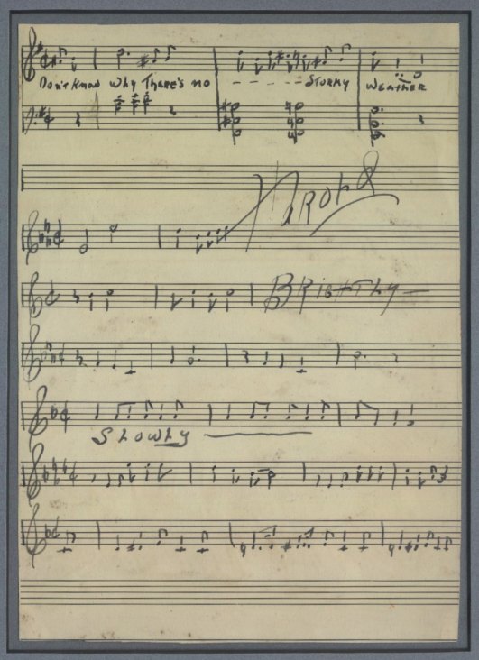 Arlen, Harold - Manuscript of Musical Quotations & Original Artwork
