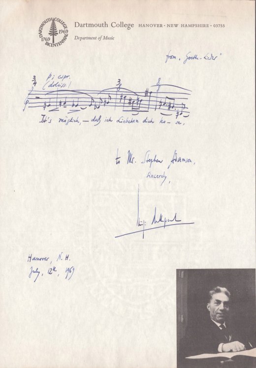 Dallapiccola, Luigi - Autograph Musical Quotation Signed