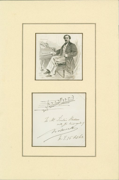 Gottschalk, Louis Moreau - Autograph Musical Quotation Signed