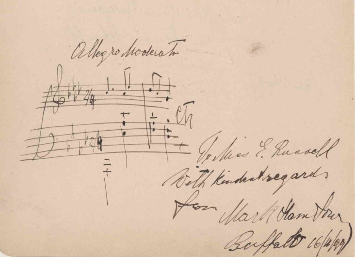 Hambourg, Mark - Autograph Musical Quotation Signed