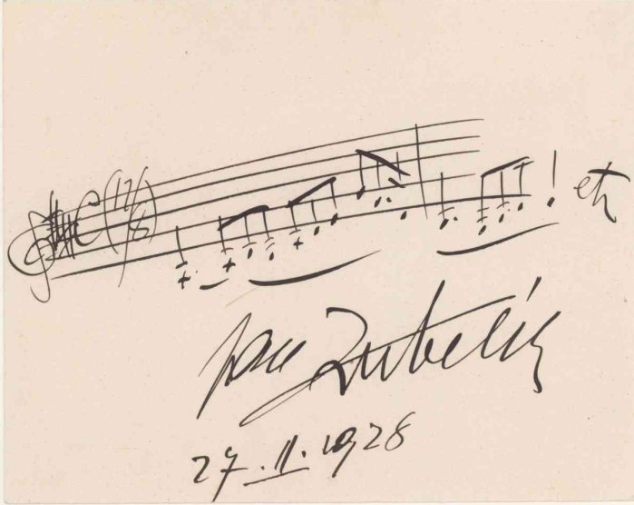 Kubelik, Jan - Autograph Musical Quotation Signed
