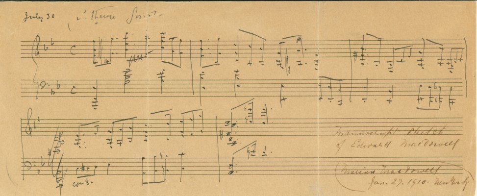 MacDowell, Edward - Autograph Musical Quotation