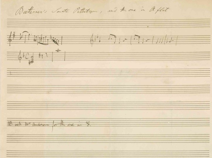 Moscheles, Ignaz - Manuscript Incipits For Three Beethoven Sonatas, Op.