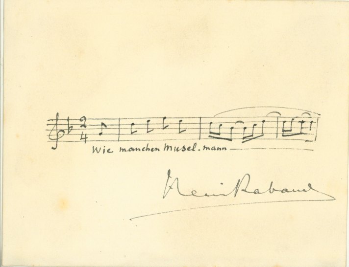 Rabaud, Henri - Autograph Musical Quotation Signed