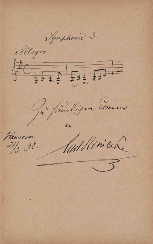 Reinecke, Carl - Autograph Musical Quotation Signed