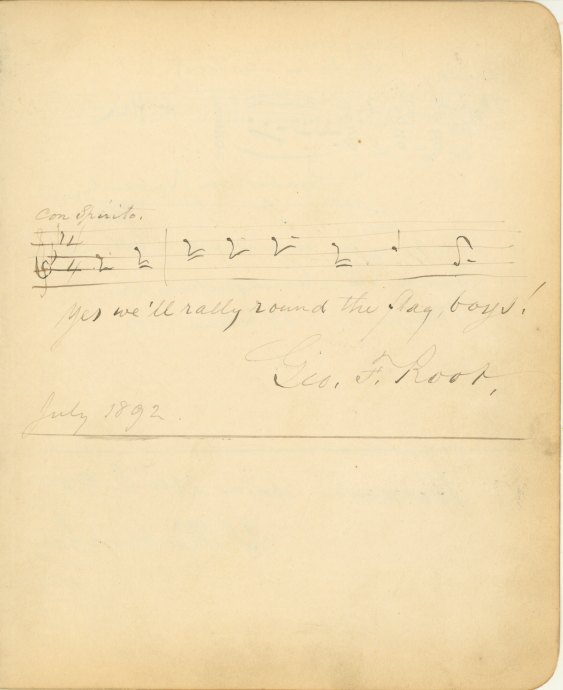 Root, George F. - Autograph Musical Quotation Signed