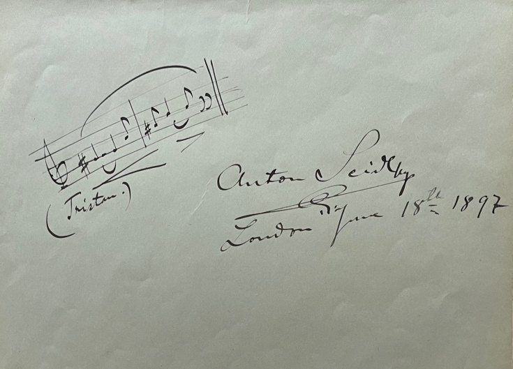 Seidl, Anton - Autograph Musical Quotation Signed