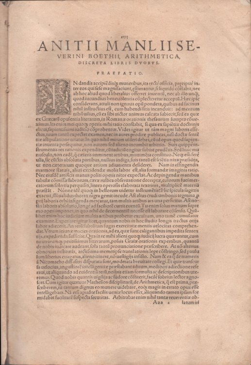 Boethius, Manlius Severinus Boethius - De Arithmetica, De Musica and De