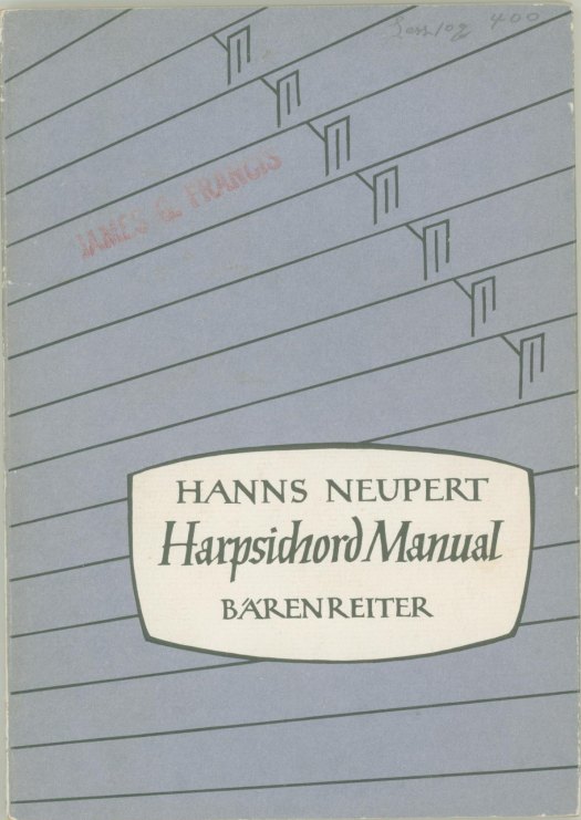 Neupert, Hanns - Harpsichord Manual: a Historical and Technical