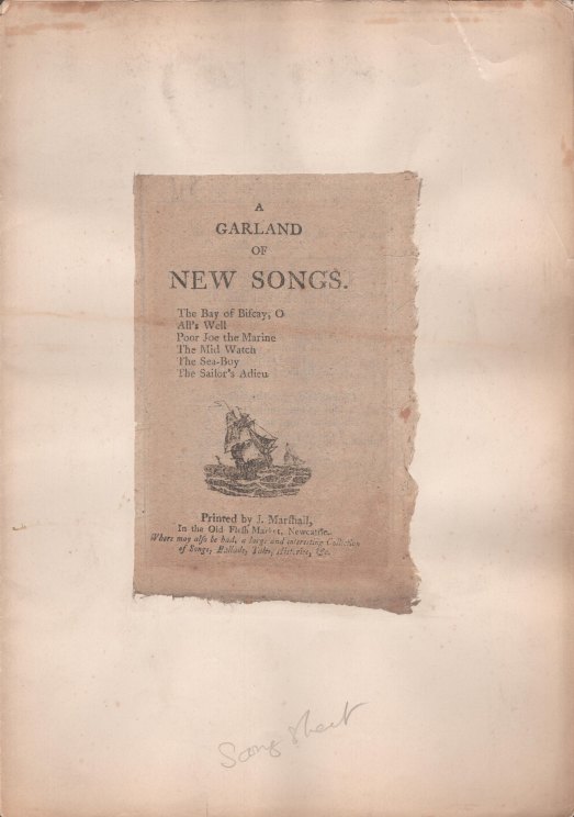SONGSTER, EARLY 19TH CENTURY - A Garland of New Songs: The Bay of