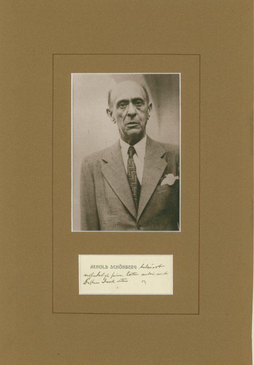 Schoenberg, Arnold - Carte-de-visite Signed