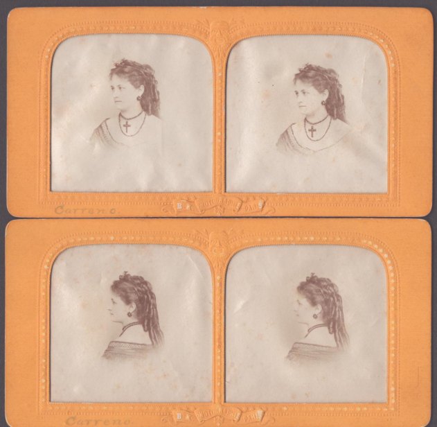 Carreño, Maria Teresa - A Pair of Stereopticon Portraits.