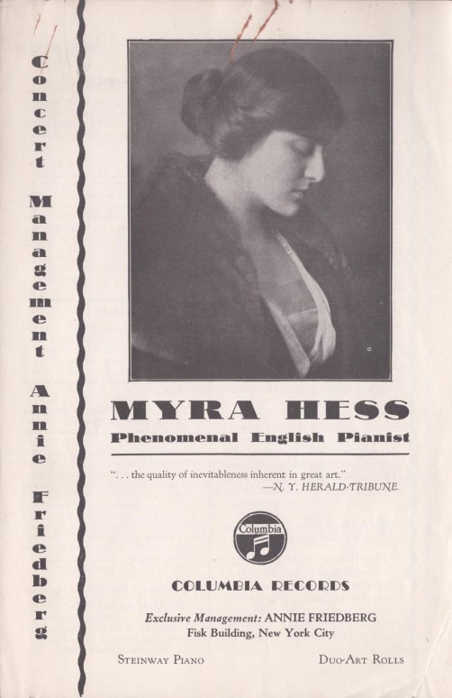Hess, Myra - Columbia Records Pamphlet.