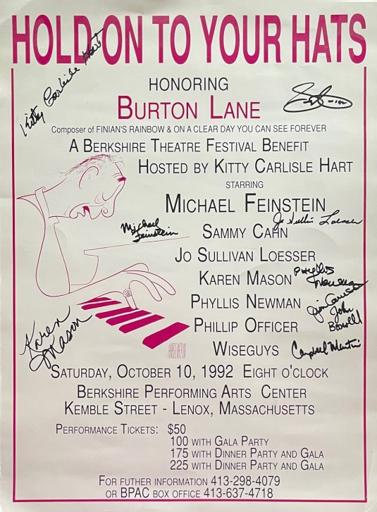 Lane, Burton - Signed Poster.
