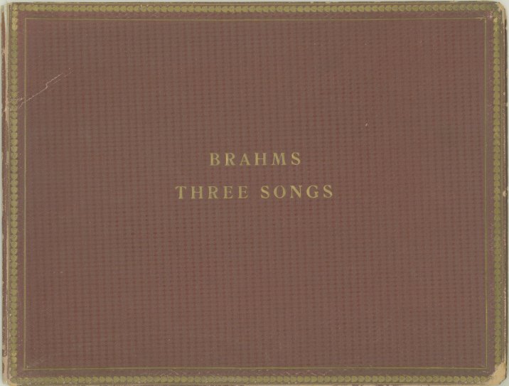 Brahms, Johannes - Lieder, Three Songs; "May Night", "Sapphic Ode",