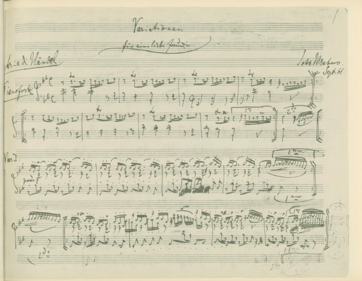 Brahms, Johannes - J. Brahms. Facsimile Manuscripts of: Op. 24, Op. 23,