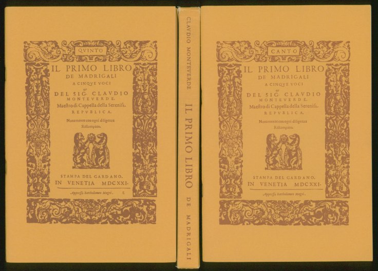 Monteverdi, Claudio - Il Primo Libro de Madrigali a Cinque Voci.