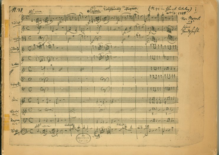 Mozart, W.A. - Symphony No. 41, K. 551, ["Jupiter"], "Symphonie in C
