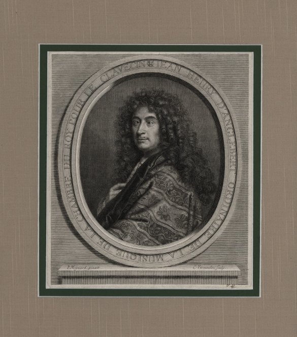 Anglebert, Jean-Henri d' - Engraved Portrait.