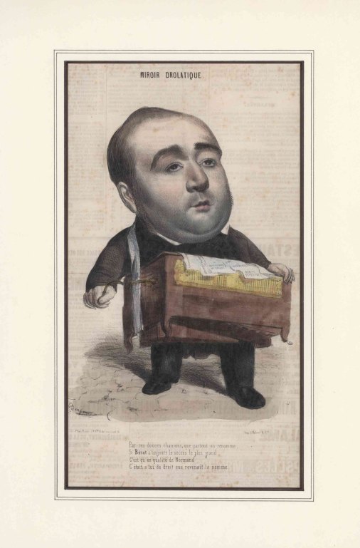 BARREL ORGAN - FRENCH CARICATURE - Bérat, Frédéric - <i>Miroir