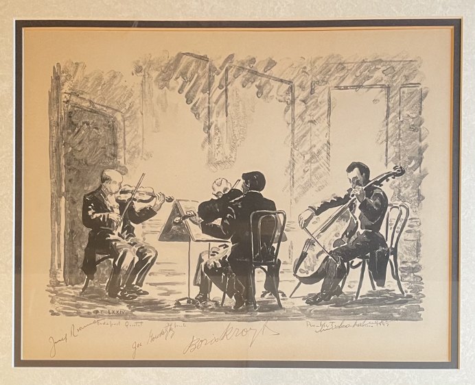 BUDAPEST QUARTET - Taylor, Prentiss - Framed Signed Lithograph