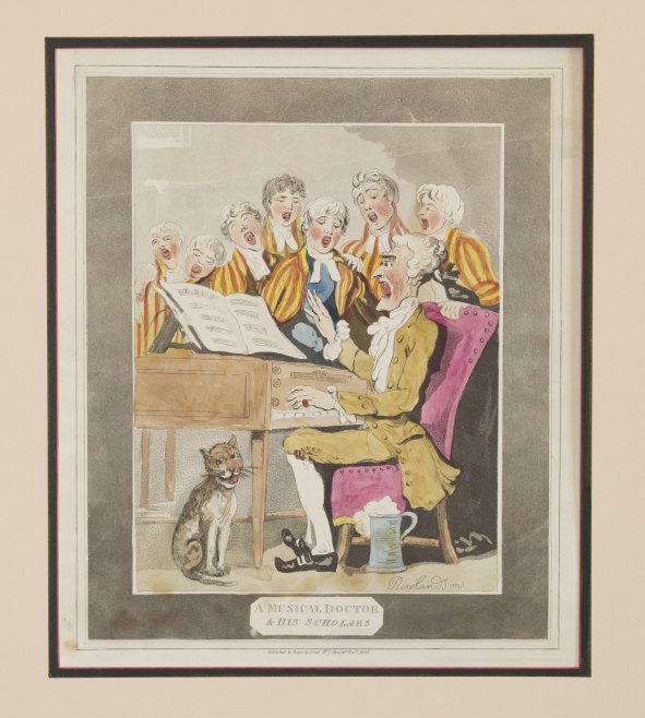 PIANOFORTE - ENGLISH CARICATURE - Rowlandson, Thomas - "A Musical