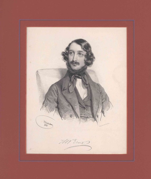 Ernst, Heinrich - Matted Lithograph Portrait.