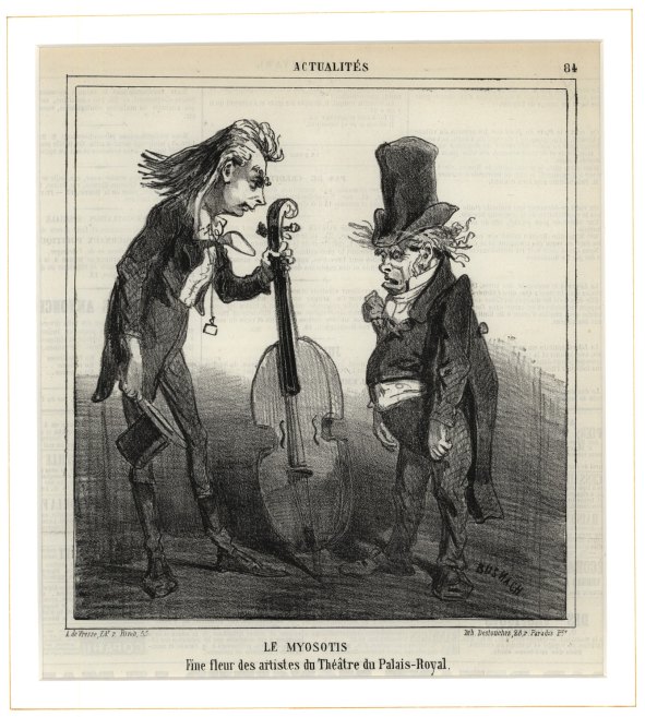 CELLO - FRENCH CARICATURE - <i>Le Myosotis; Fine fleur des artistes du