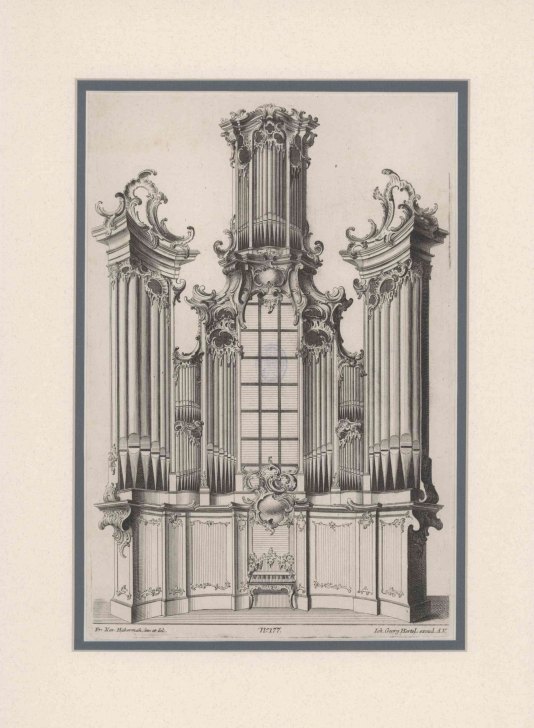 ORGAN - EIGHTEENTH-CENTURY ETCHING - Habermann, Franz Xaver