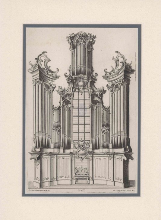 ORGAN - EIGHTEENTH-CENTURY ETCHING - Habermann, Franz Xaver