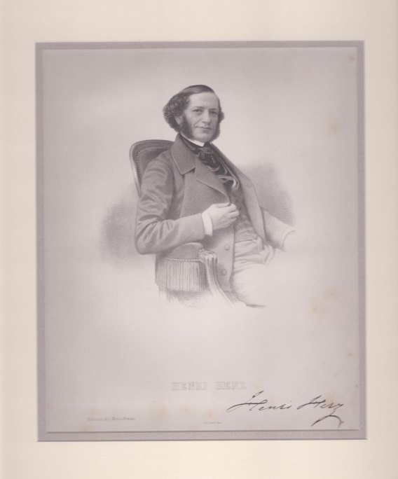 Herz, Henri - Lithographic Portrait Signed Henri Herz.