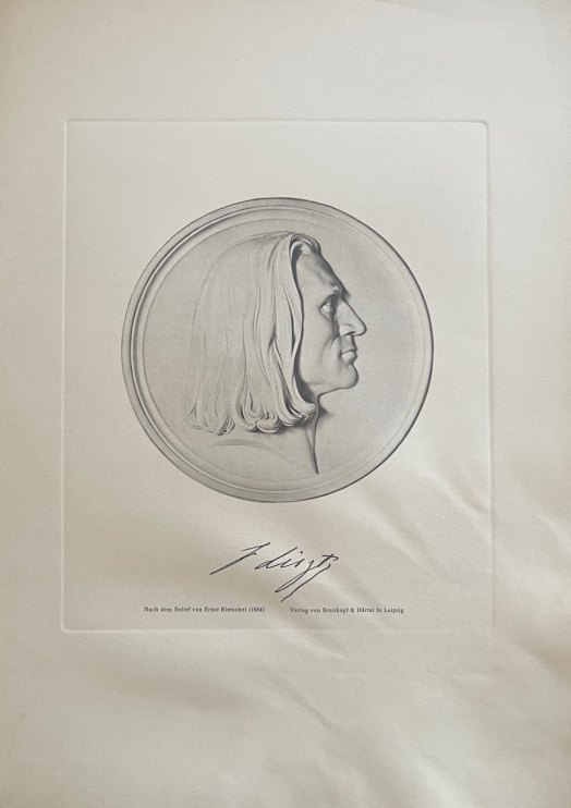 Liszt, Franz - Engraved Portrait with Facsimile Signature.
