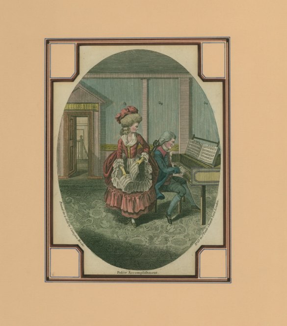 PIANO - ENGRAVING -  "Polite Accomplishment".
