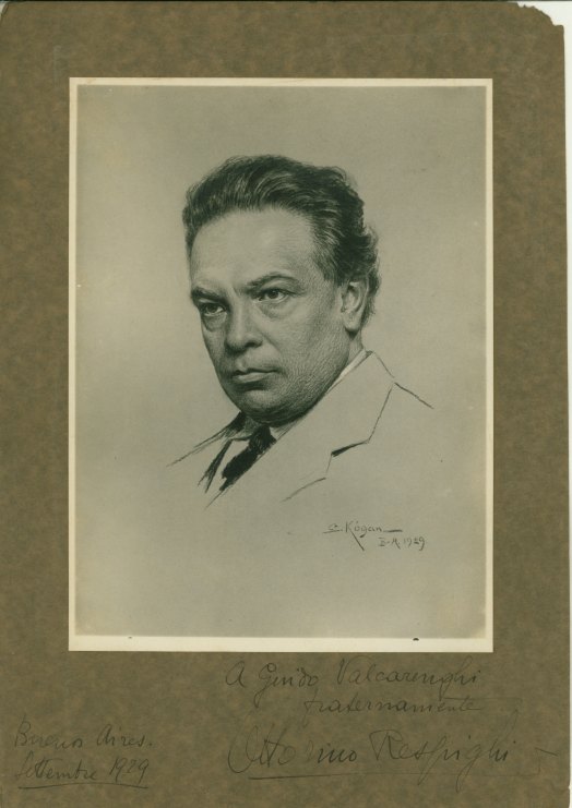 Respighi, Ottorino - Photograph Signed