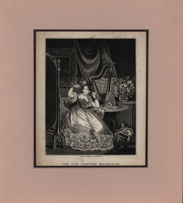 WEDDING: "THE DAY BEFORE MARRIAGE" - Mezzotint