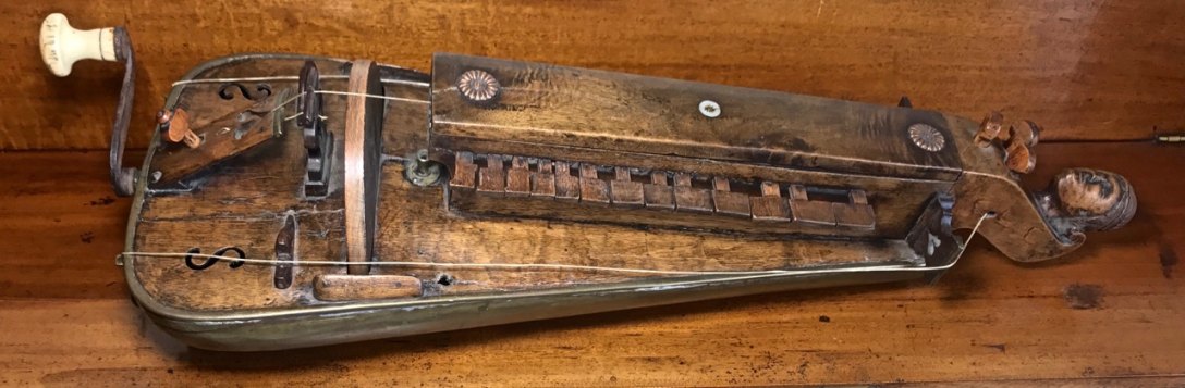 HURDY-GURDY - brass-backed hurdy-gurdy