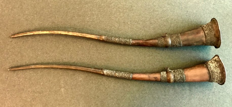 TRUMPETS USED IN FILM "LOST HORIZON" - Tibetan curved temple trumpets