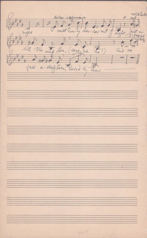 Ganz, Rudolph - Autograph Manuscript of a Song: "A Woman's Last Word"