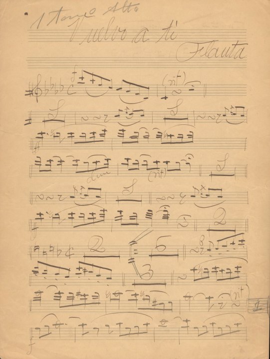 Lecuona, Ernesto - Manuscript of Vuelvo a ti.