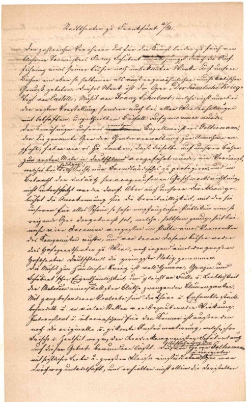 SCHUBERT, FRANZ - A CONTEMPORARY REVIEW OF HIS OPERA <I>DIE