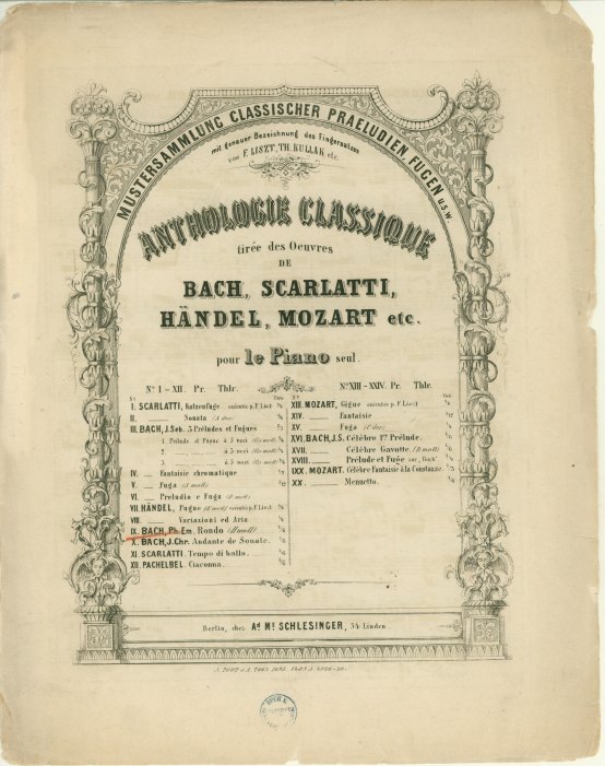 Bach, Carl Philipp Emanuel - Rondo comp. von Philipp Emanuel Bach. 1779.