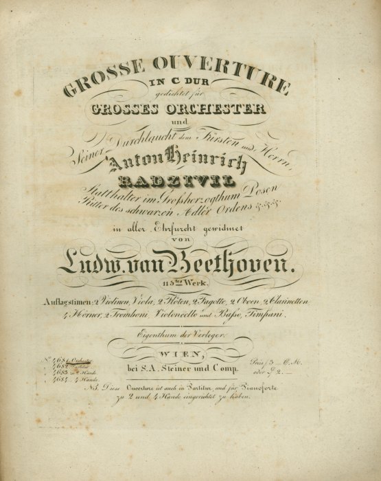 Beethoven, Ludwig van - Overture, Op. 115, "Grosse Ouverture in C dur