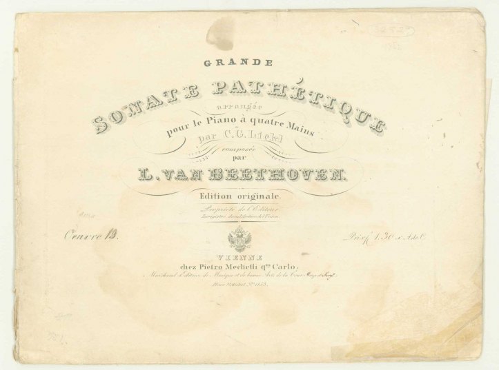 Beethoven, Ludwig van - Piano Sonata, Op. 13, "Pathetique", arranged,