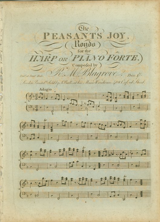 Blagrove, Richard M. - The Peasant's Joy, Rondo for the Harp or Piano